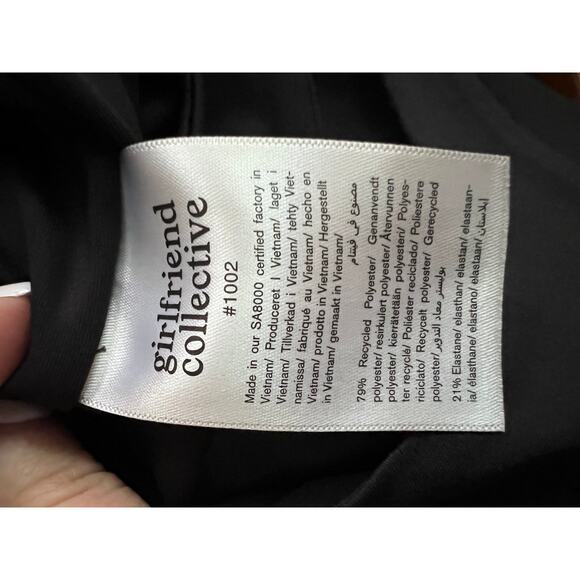 NWT Girlfriend Collective Women's Paloma Racerback Long Sports Bra Black Size XS - Picture 12 of 13